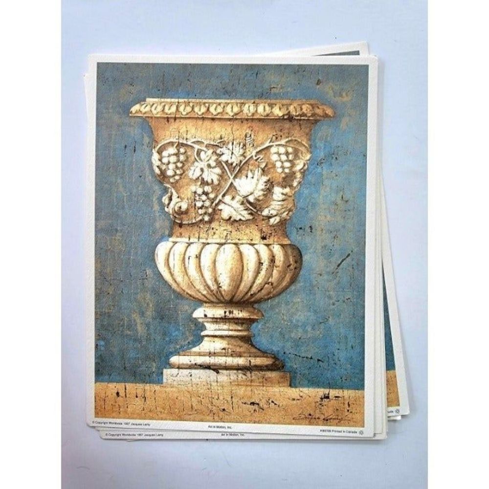 6 Vintage Art in Motion Canadian 6.5" x 8.5" Colored Picture Prints LOT